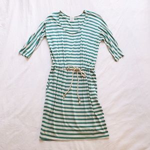 Ella Moss Striped Drawstring Dress, size XS